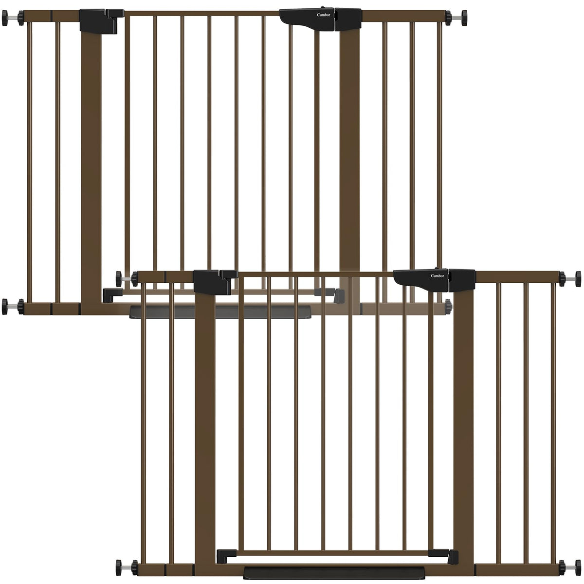 Cumbor 30-46" Baby Gate for Stairs, Auto Close Dog Gate for the House Black
