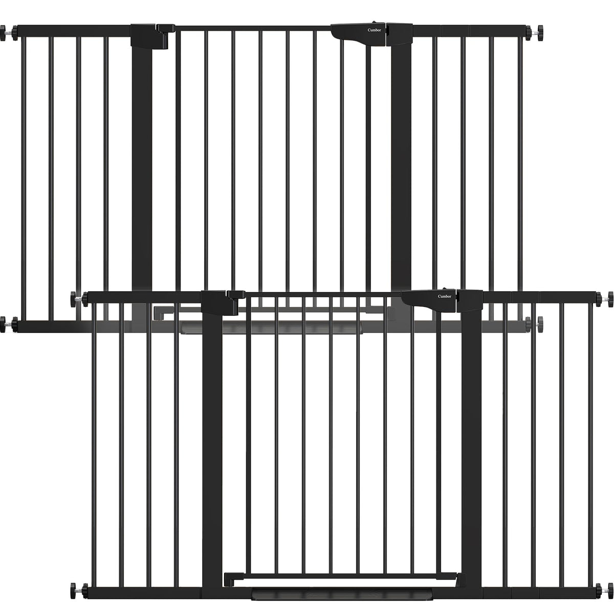 Cumbor 30-46" Baby Gate for Stairs, Auto Close Dog Gate for the House Black