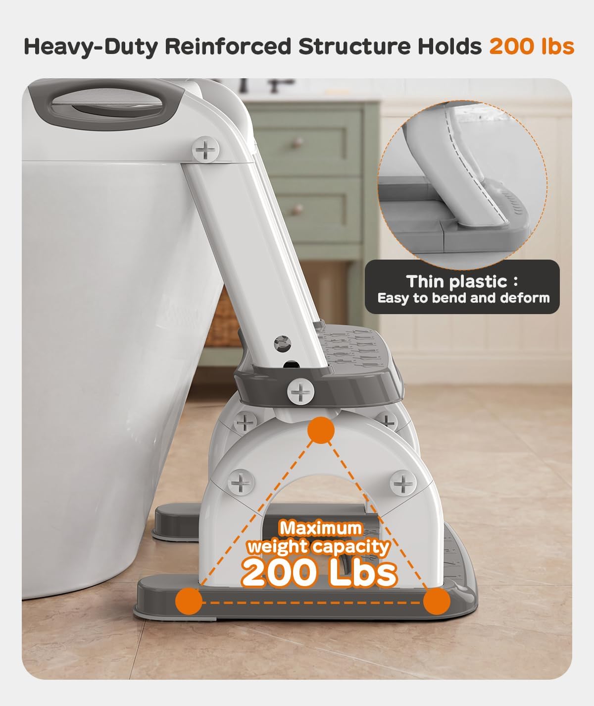 Potty Training Toilet with Step Stool: 2-in-1 8 Heights for Toddler