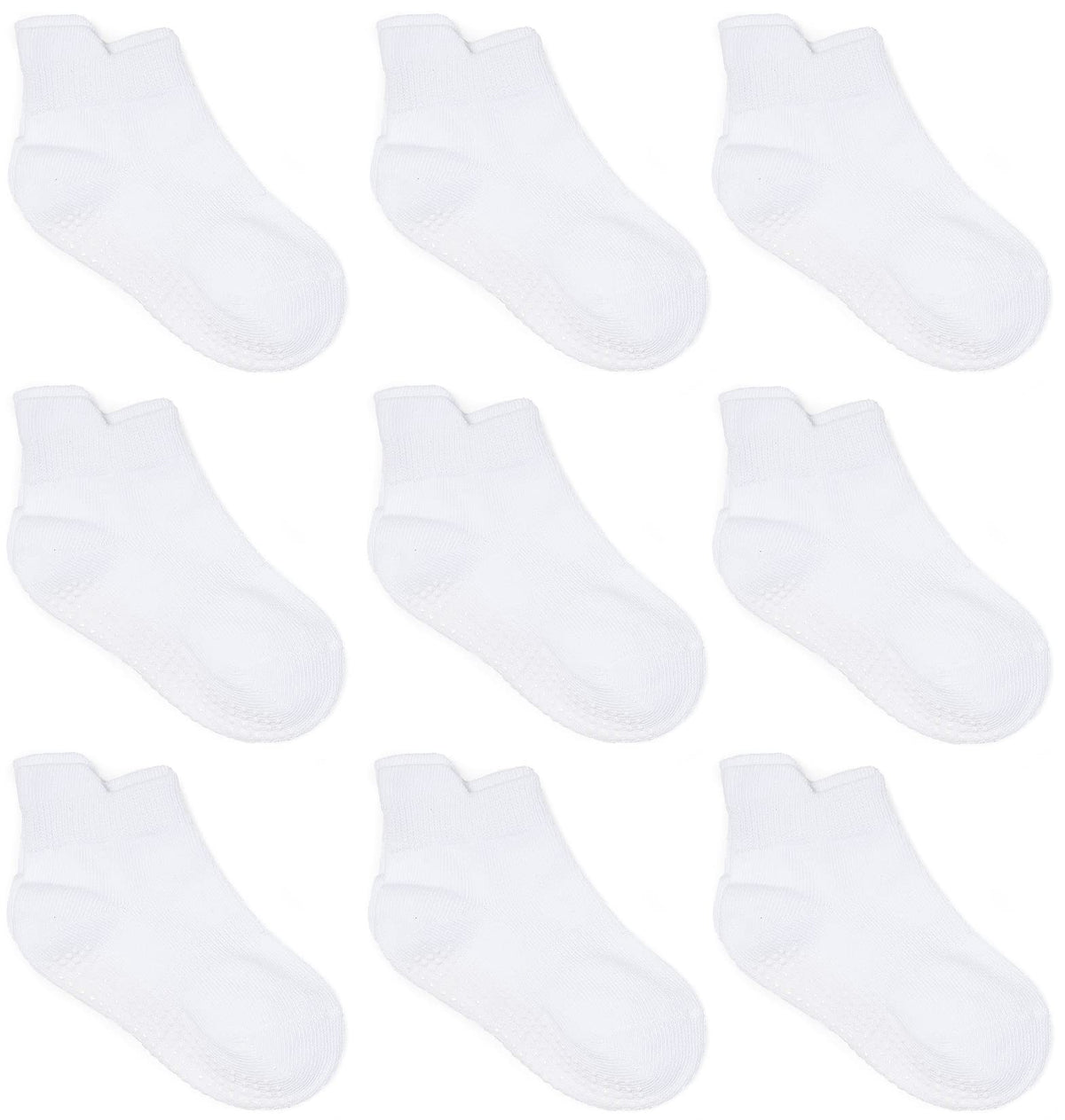 ZAPLES Baby Non Slip Grip Ankle Socks with Non Skid Soles for Infants Toddlers Kids Boys Girls