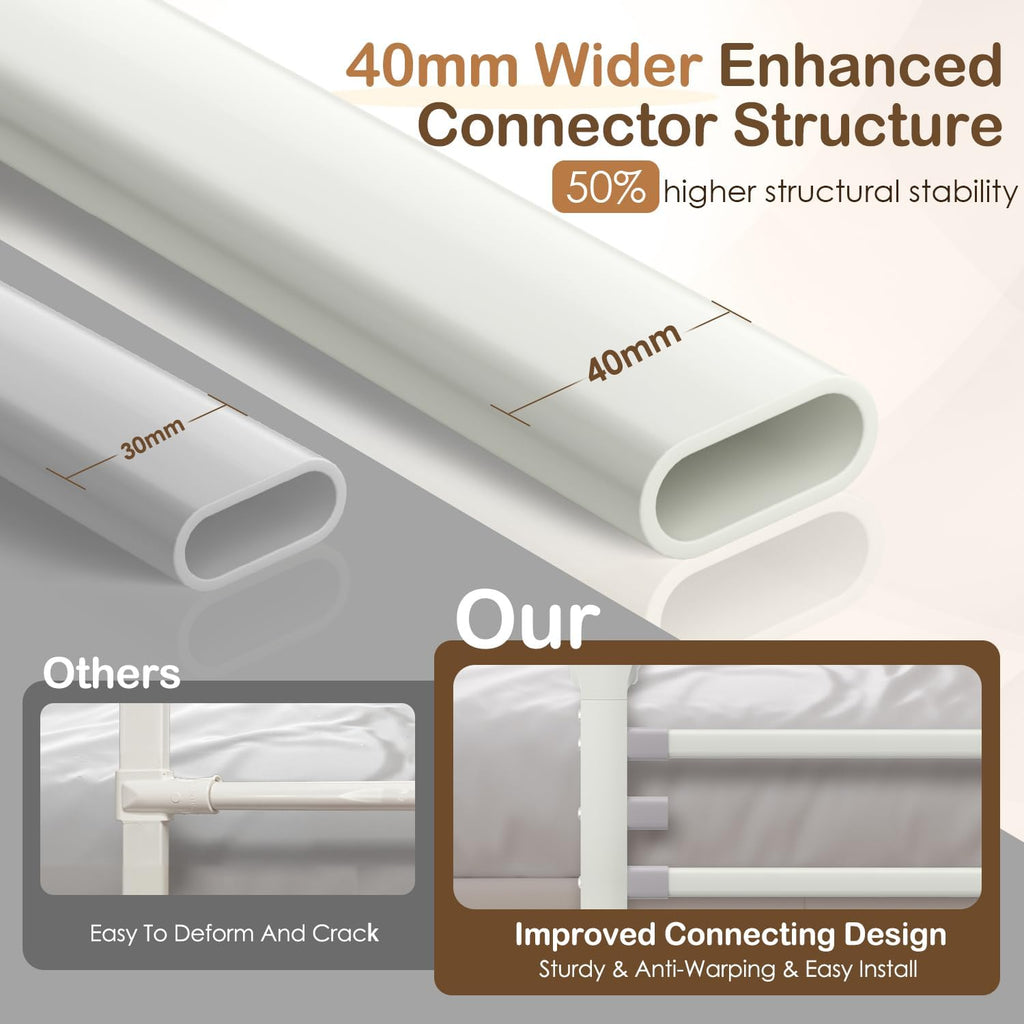 Bed Rail for Toddlers, 71 Inch Swing Down Toddler Bed Rails