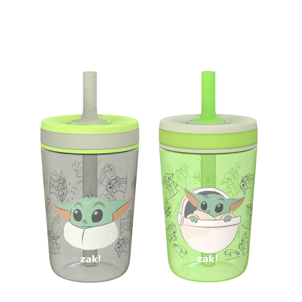 Zak Designs Ms. Rachel Kelso 15oz Leak-Proof Toddler Straw Cups, 2-Pack