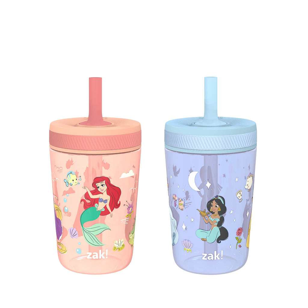 Zak Designs Ms. Rachel Kelso 15oz Leak-Proof Toddler Straw Cups, 2-Pack