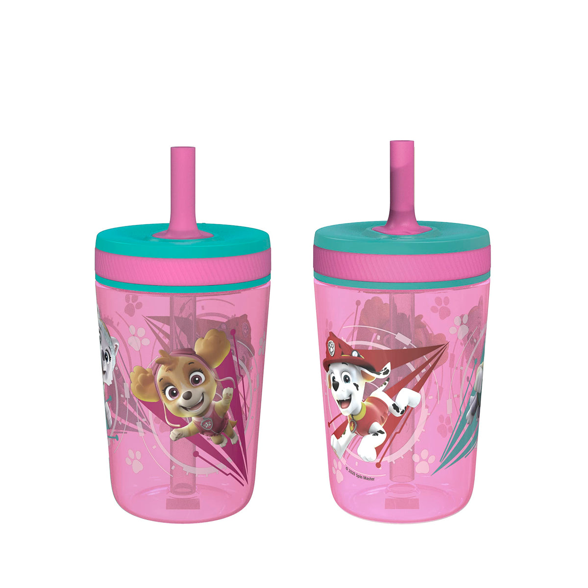 Zak Designs Ms. Rachel Kelso 15oz Leak-Proof Toddler Straw Cups, 2-Pack