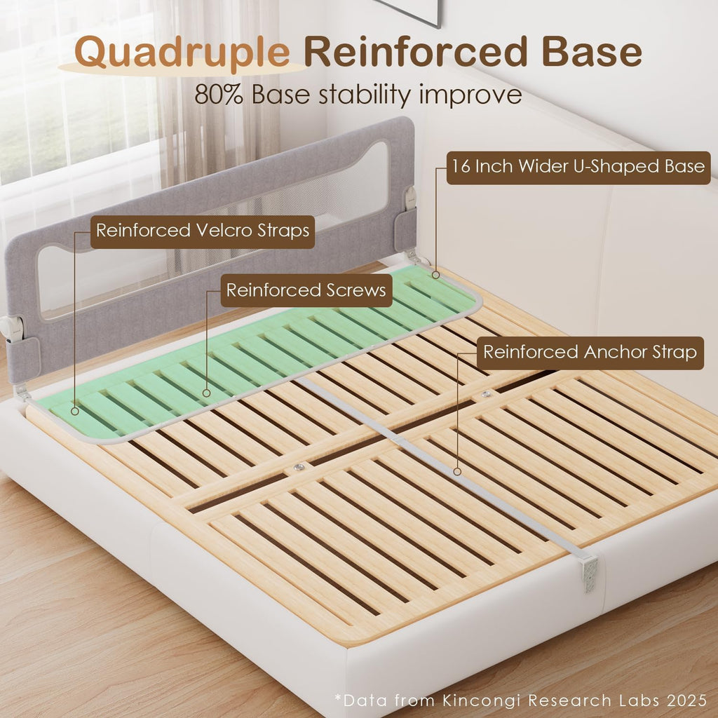 Bed Rail for Toddlers, 71 Inch Swing Down Toddler Bed Rails