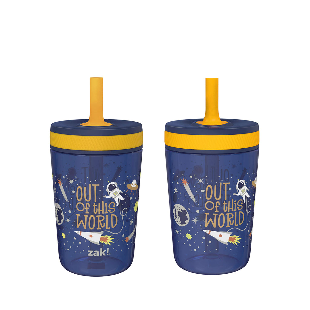 Zak Designs Ms. Rachel Kelso 15oz Leak-Proof Toddler Straw Cups, 2-Pack