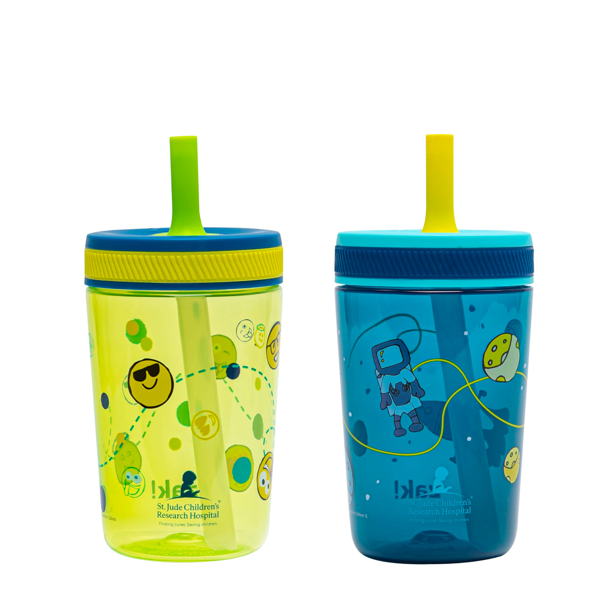 Zak Designs Ms. Rachel Kelso 15oz Leak-Proof Toddler Straw Cups, 2-Pack
