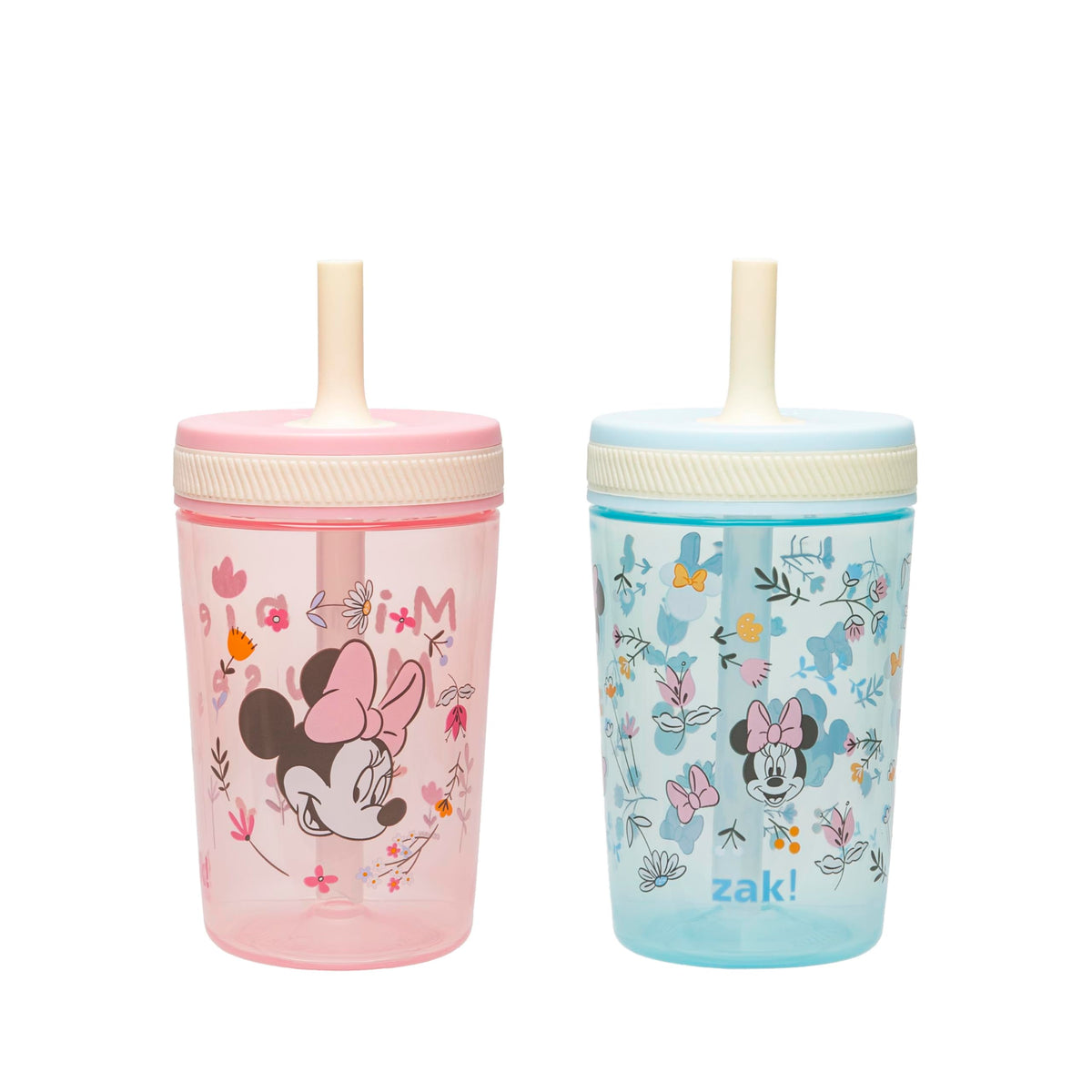 Zak Designs Ms. Rachel Kelso 15oz Leak-Proof Toddler Straw Cups, 2-Pack