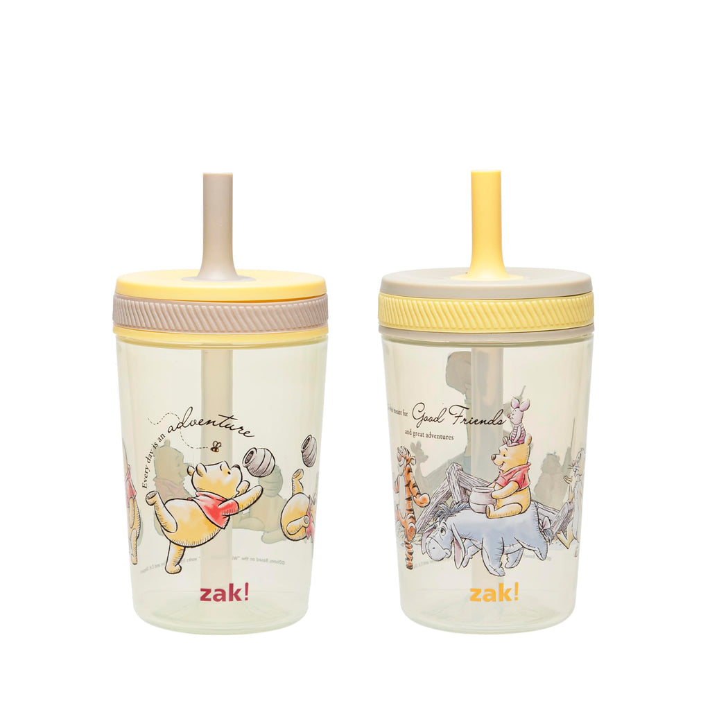 Zak Designs Ms. Rachel Kelso 15oz Leak-Proof Toddler Straw Cups, 2-Pack
