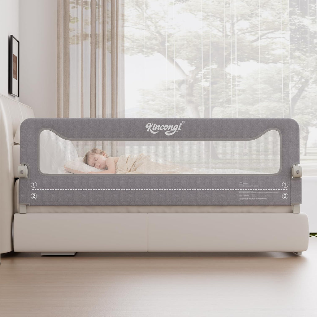 Bed Rail for Toddlers, 71 Inch Swing Down Toddler Bed Rails