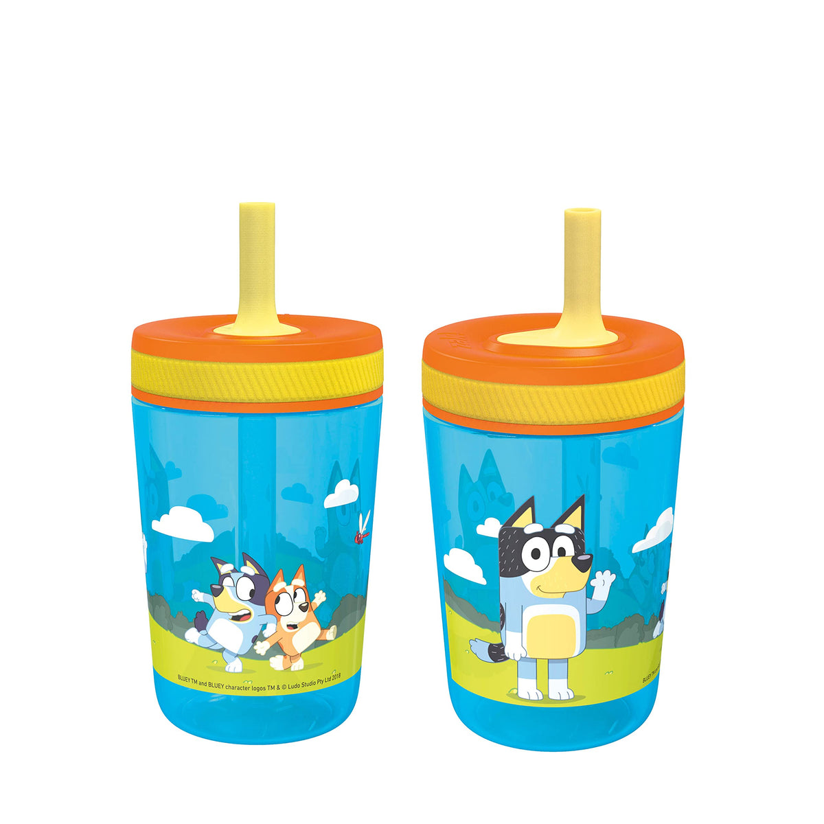 Zak Designs Ms. Rachel Kelso 15oz Leak-Proof Toddler Straw Cups, 2-Pack
