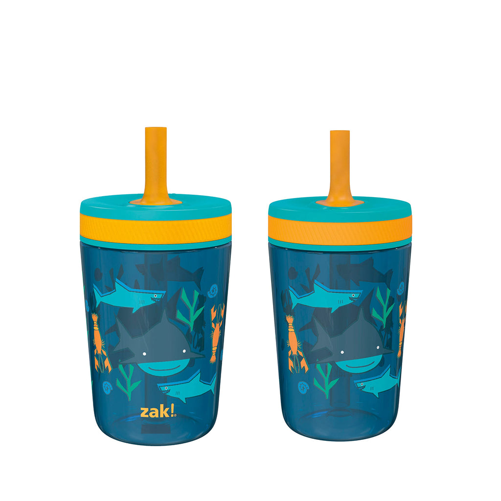 Zak Designs Ms. Rachel Kelso 15oz Leak-Proof Toddler Straw Cups, 2-Pack
