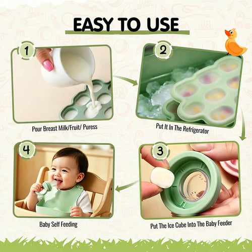 19 Pcs Silicone Baby Feeding Set Eating Essentials for Newborn