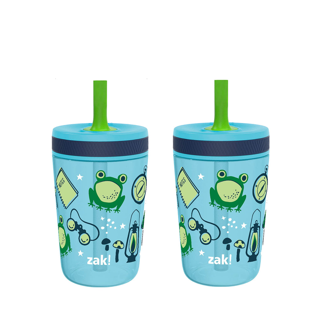Zak Designs Ms. Rachel Kelso 15oz Leak-Proof Toddler Straw Cups, 2-Pack