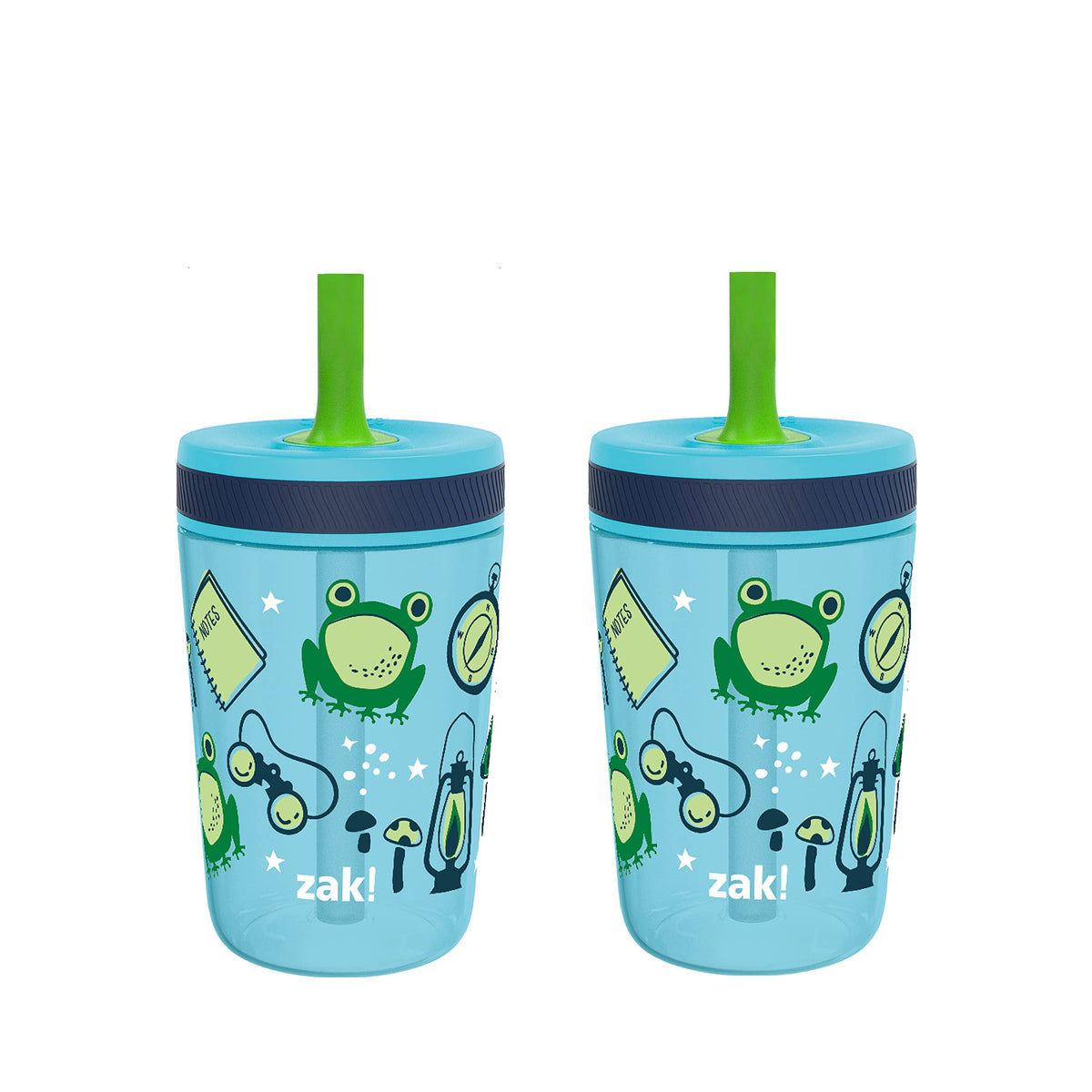 Zak Designs Ms. Rachel Kelso 15oz Leak-Proof Toddler Straw Cups, 2-Pack