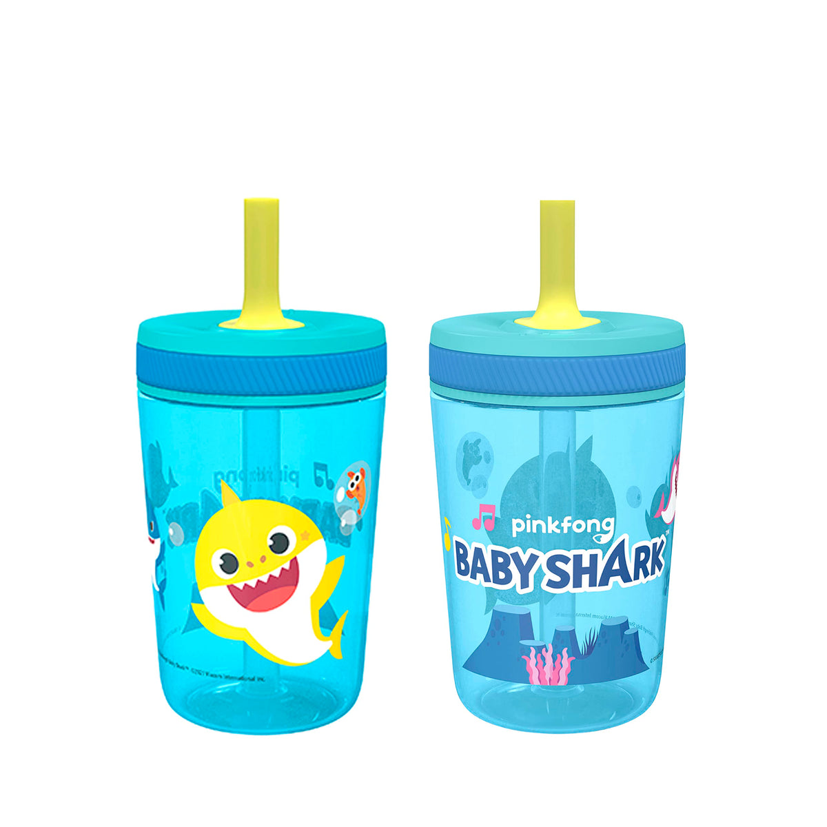Zak Designs Ms. Rachel Kelso 15oz Leak-Proof Toddler Straw Cups, 2-Pack