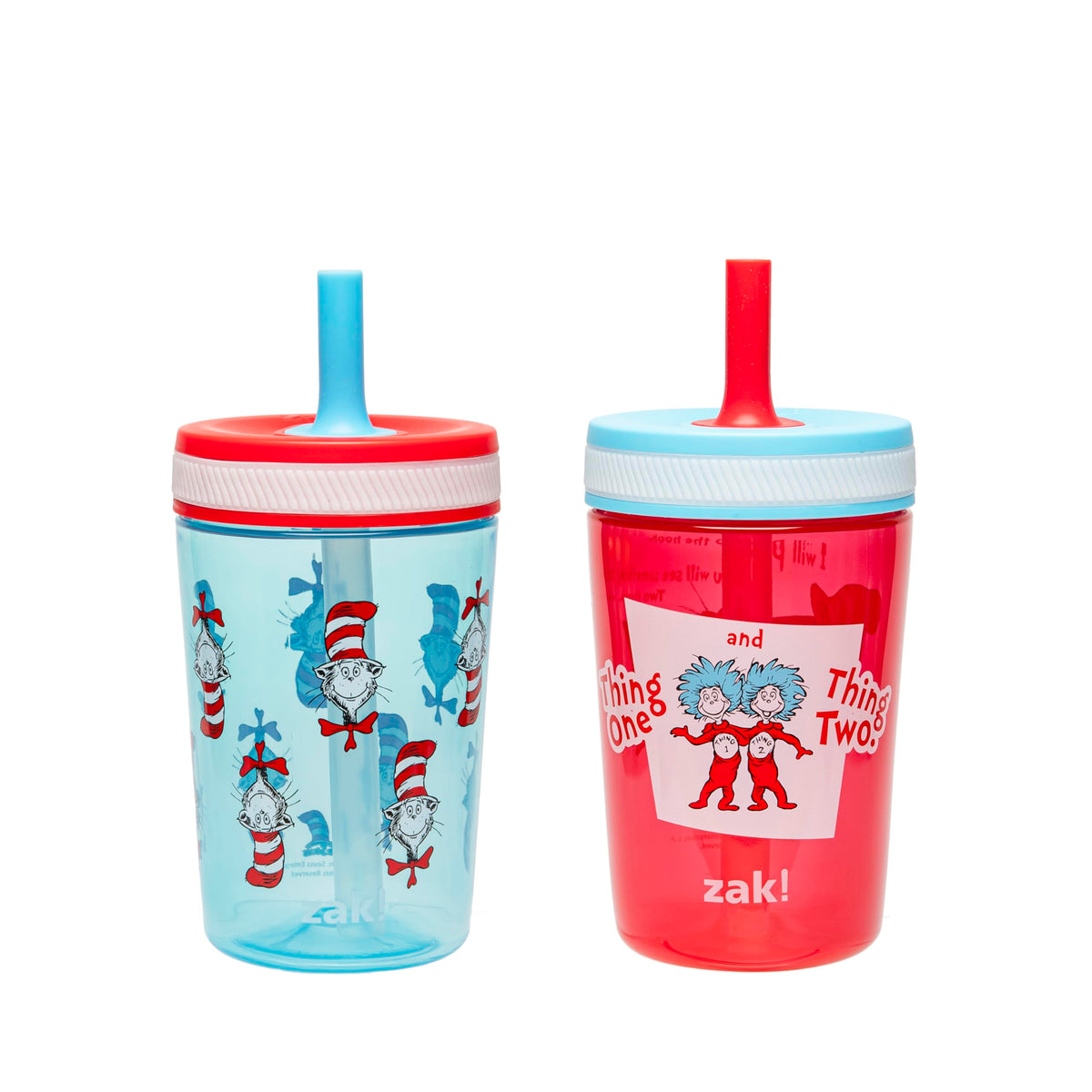 Zak Designs Ms. Rachel Kelso 15oz Leak-Proof Toddler Straw Cups, 2-Pack