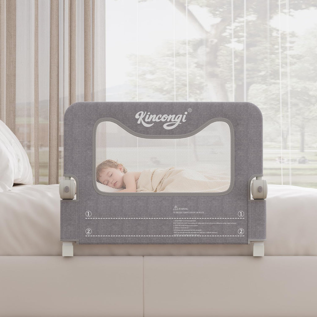 Bed Rail for Toddlers, 71 Inch Swing Down Toddler Bed Rails