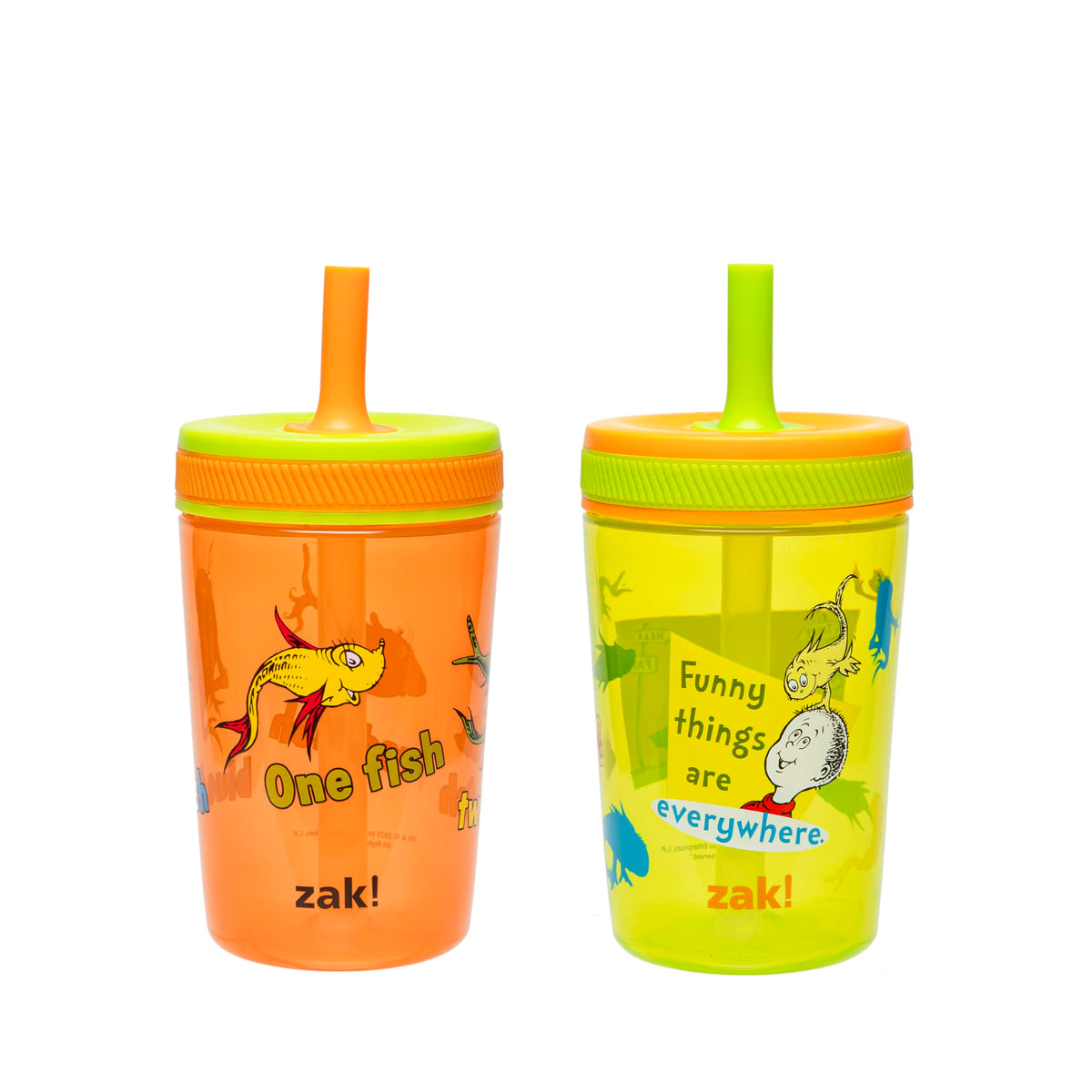 Zak Designs Ms. Rachel Kelso 15oz Leak-Proof Toddler Straw Cups, 2-Pack