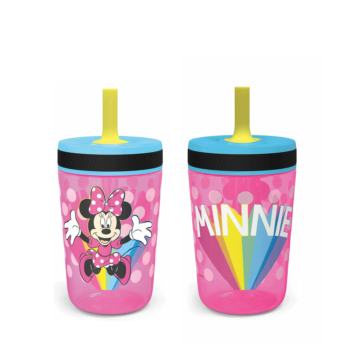 Zak Designs Ms. Rachel Kelso 15oz Leak-Proof Toddler Straw Cups, 2-Pack