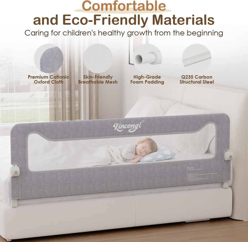 Bed Rail for Toddlers, 71 Inch Swing Down Toddler Bed Rails