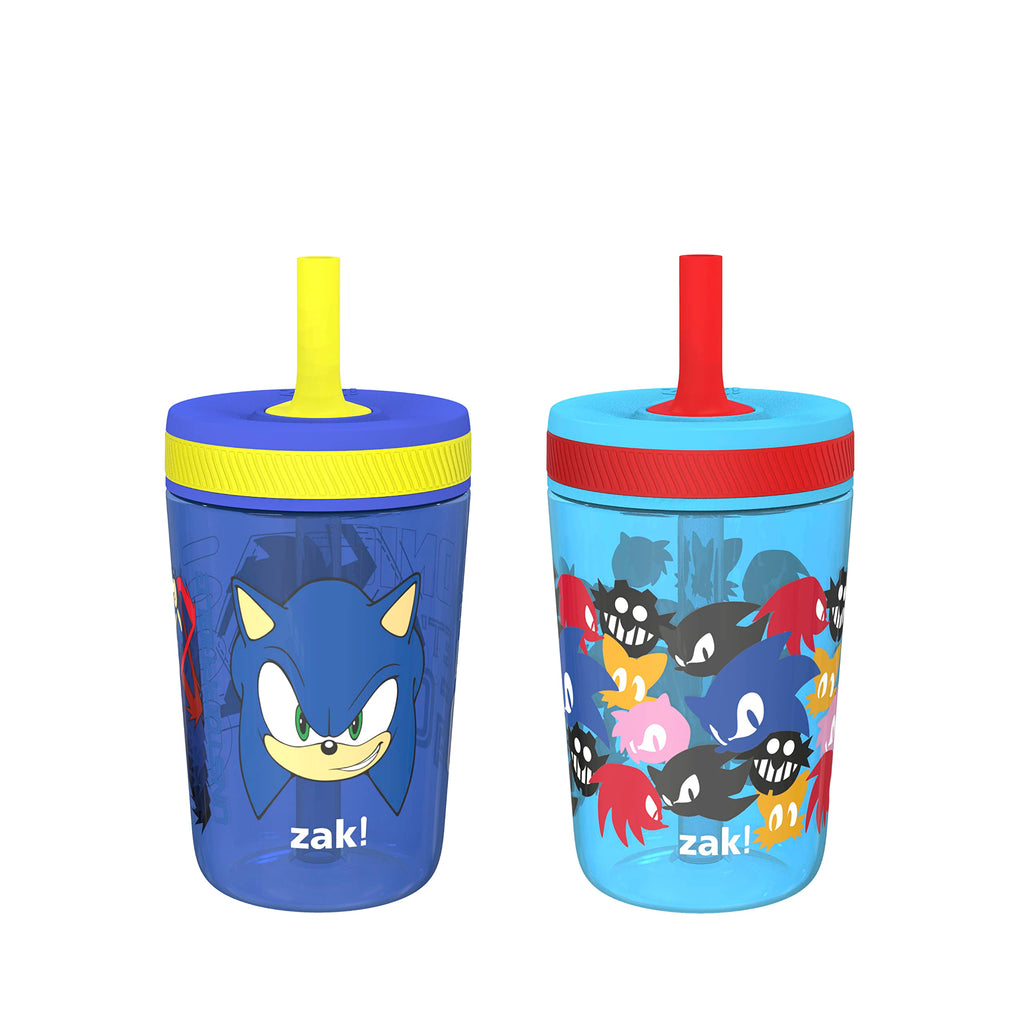 Zak Designs Ms. Rachel Kelso 15oz Leak-Proof Toddler Straw Cups, 2-Pack