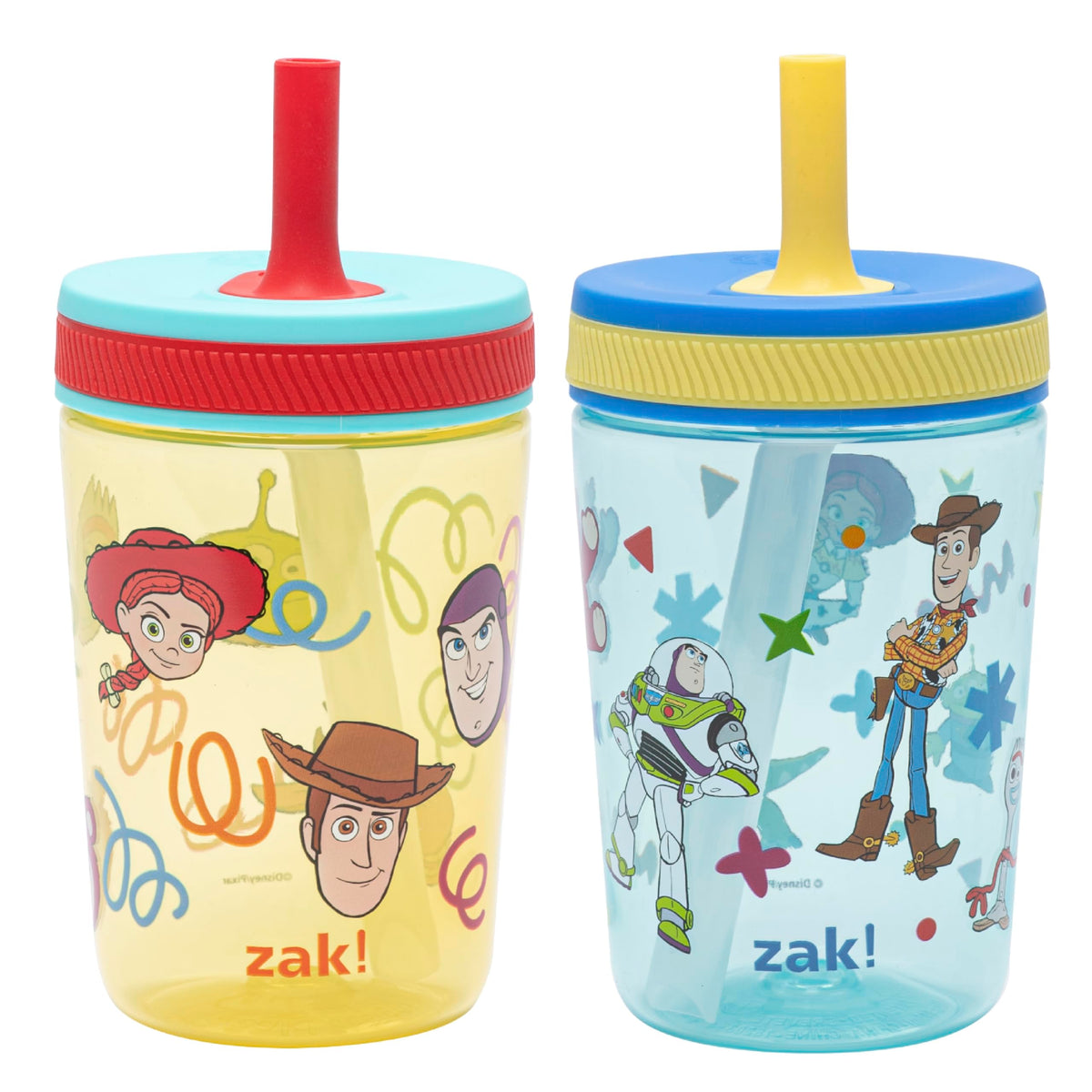 Zak Designs Ms. Rachel Kelso 15oz Leak-Proof Toddler Straw Cups, 2-Pack