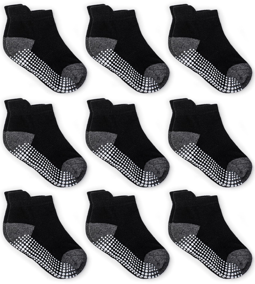 ZAPLES Baby Non Slip Grip Ankle Socks with Non Skid Soles for Infants Toddlers Kids Boys Girls