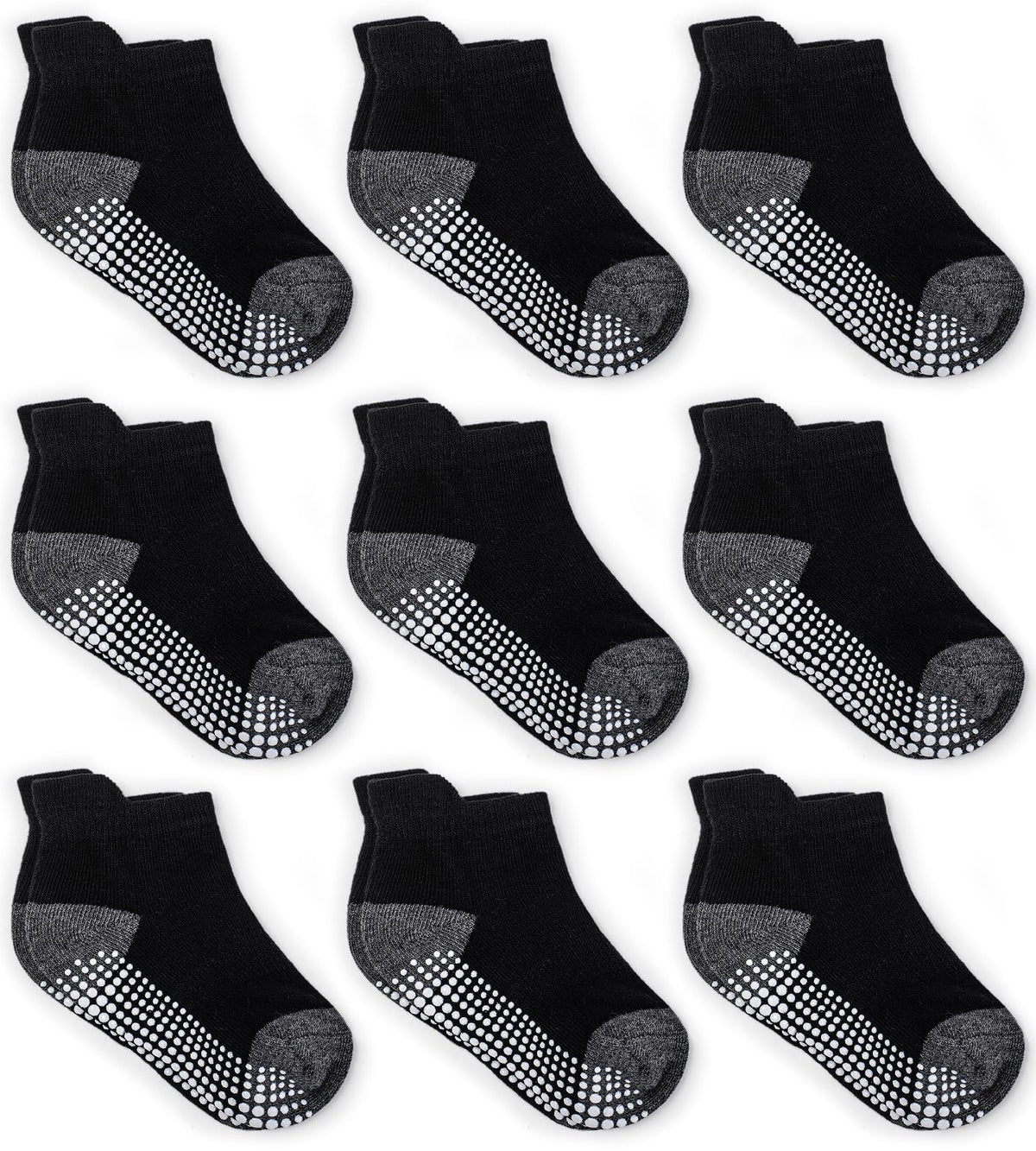 ZAPLES Baby Non Slip Grip Ankle Socks with Non Skid Soles for Infants Toddlers Kids Boys Girls