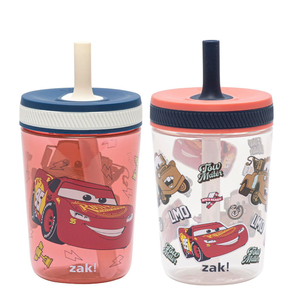 Zak Designs Ms. Rachel Kelso 15oz Leak-Proof Toddler Straw Cups, 2-Pack