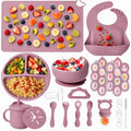 19 Pcs Silicone Baby Feeding Set Eating Essentials for Newborn