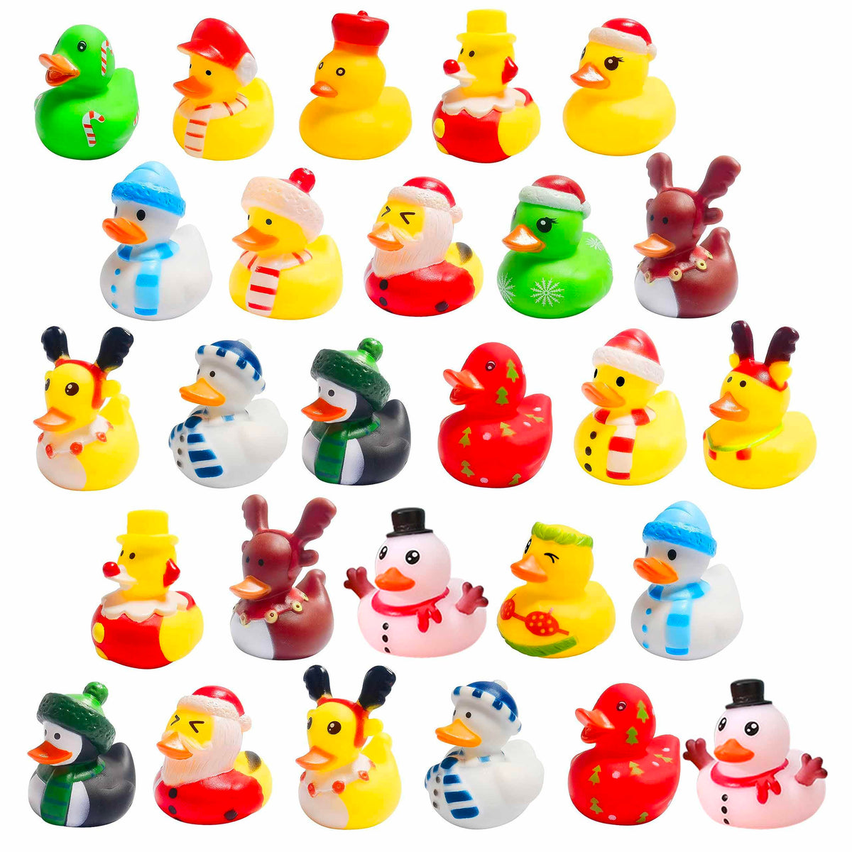 24 Pcs Halloween Party Favors Rubber Ducks,Baby Showers Accessories Bath Toys for Kids Halloween Decorations Trick or Treat Supplies Goodie Bag Fillers (Halloween Card)
