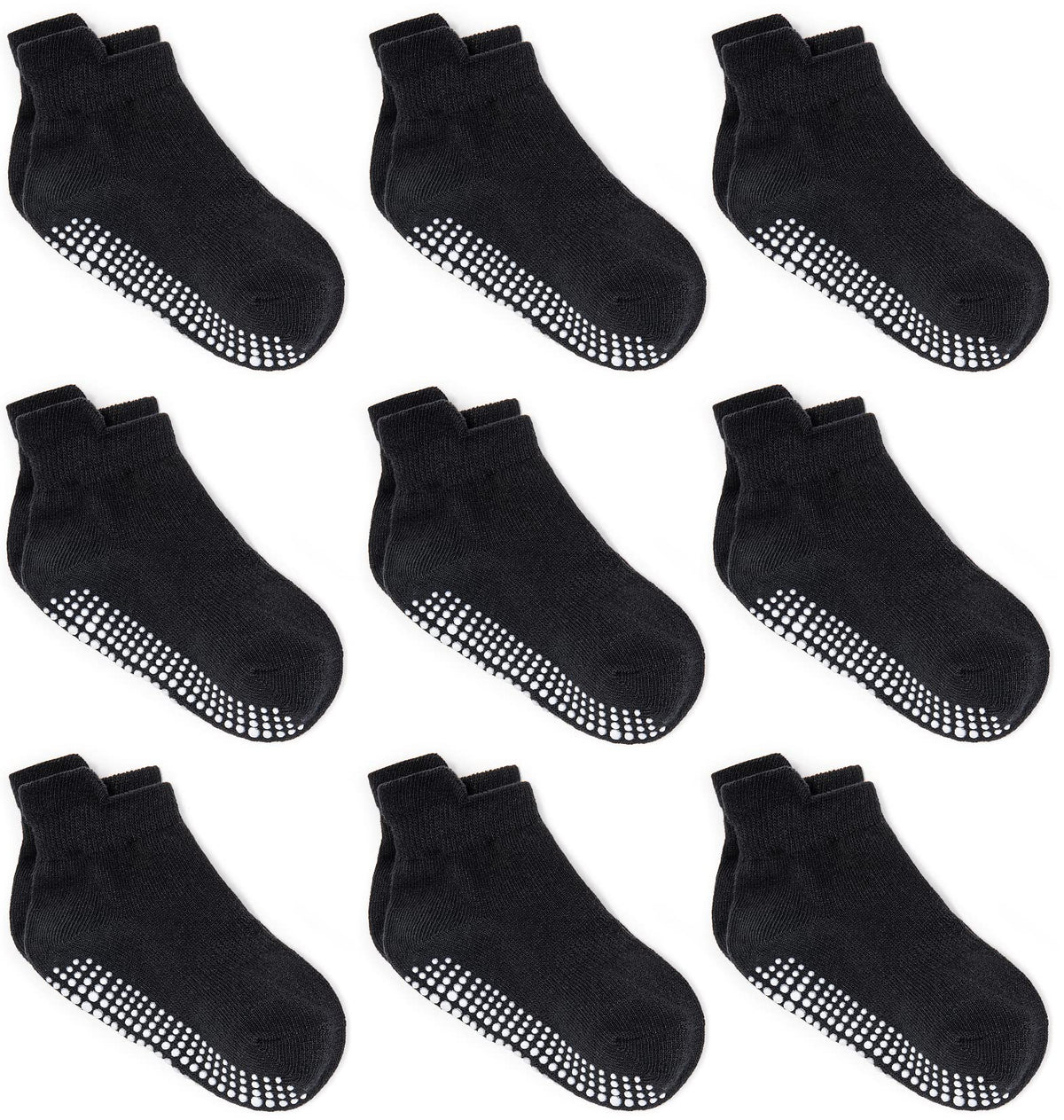 ZAPLES Baby Non Slip Grip Ankle Socks with Non Skid Soles for Infants Toddlers Kids Boys Girls