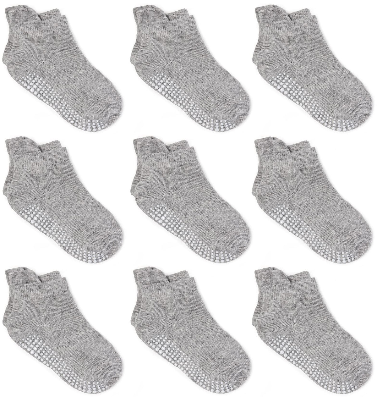 ZAPLES Baby Non Slip Grip Ankle Socks with Non Skid Soles for Infants Toddlers Kids Boys Girls
